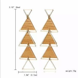 Boho Geometric Triangle Acrylic Drop Earrings